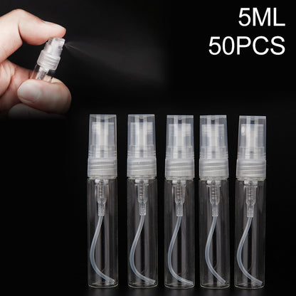 50 PCS Perfume Bottle Spray Bottle Perfume Bottle Empty Bottle, Capacity:5ML (Transparent), 5ML (Transparent)