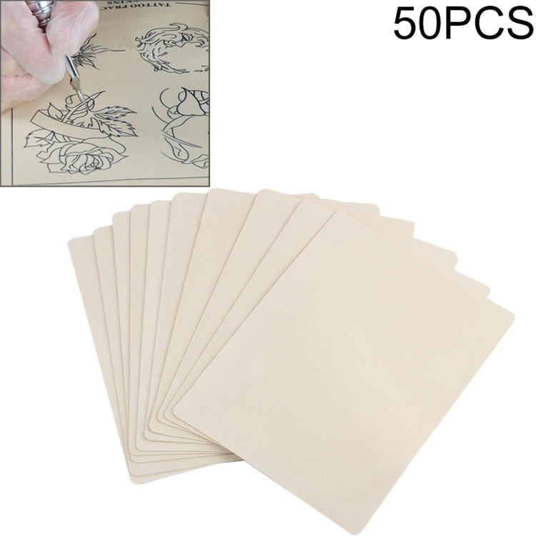 Blank silicone tattoo practice skin set, 50 beige sheets