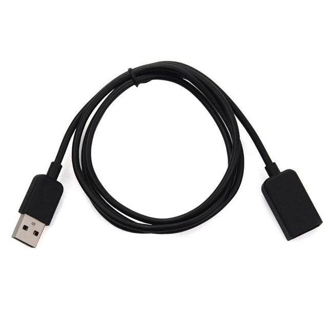 Black charging cable with USB-A plug and slim connector end