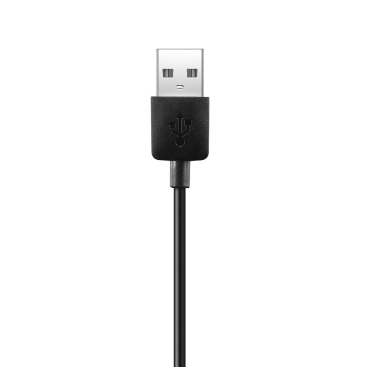 Black USB-A charging cable with molded plug and strain relief