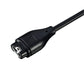 Black watch charging connector end with ports inside molded connector housing