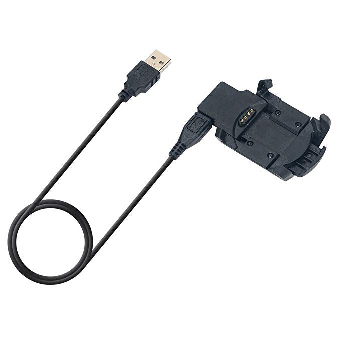 USB charging cable with black connector for watch cradle