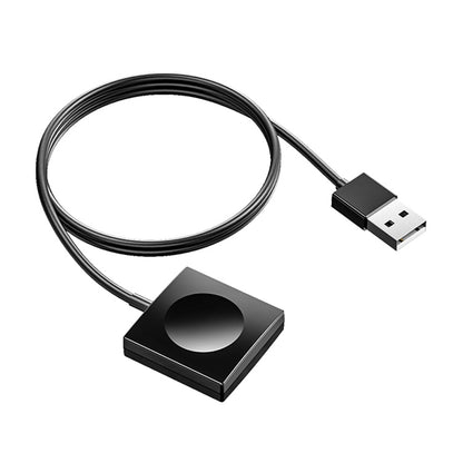 Portable magnetic wireless charger base with USB cable, black