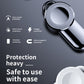 Black magnetic wireless watch charger with protection system labels