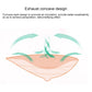 Silicone breast pad concave back design illustration for airflow and breathability