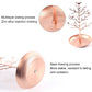 Rose gold tree jewelry stand with round tray and bird charms, plated finish