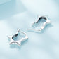 Pair of silver star ear clips with hinged backing and S925 stamp