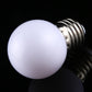 LED E27 globe bulb with frosted white cover and silver ribbed screw base
