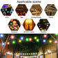 Multicolor LED string lights with small globe bulbs for outdoor decoration