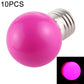 Purple LED light bulb with E27 screw base, 10-pack