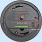 Round back of solar stake lamp with charging connector and insulation area