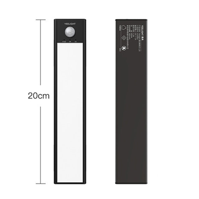 Yeelight LED motion sensor light bar, black 20cm rechargeable cabinet lamp
