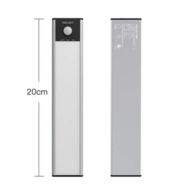 Yeelight LED motion sensor light bar, silver 20cm rechargeable cabinet lamp