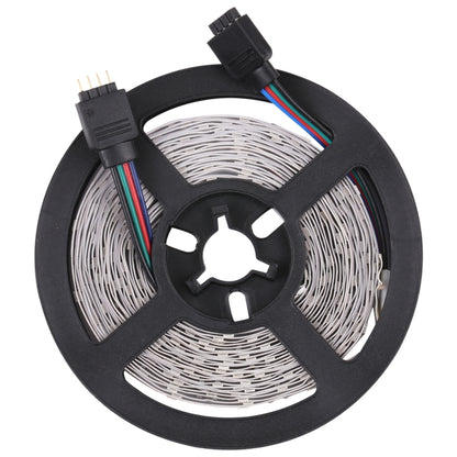 RGB LED rope light reel with 3-wire connector and bare circuit strip