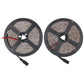 Dimmable LED rope light reels with bare board strips on black spool frames and wire leads