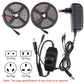 LED rope light reels with dimmable driver/power adapter and selectable plug options
