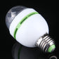 E27 LED bulb angled view with faceted clear lens, white housing and green collar