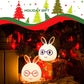 USB charging LED rabbit decoration lamp with two smiling rabbit faces
