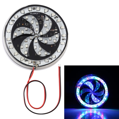 RGB motorcycle angel eye LED ring, circular with red/black wiring leads