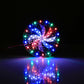 Glowing RGB 10cm motorcycle LED windmill light with multicolor ring and fan pattern