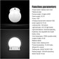 LED makeup mirror bulb, spherical white globe with diffuser, product specs panel