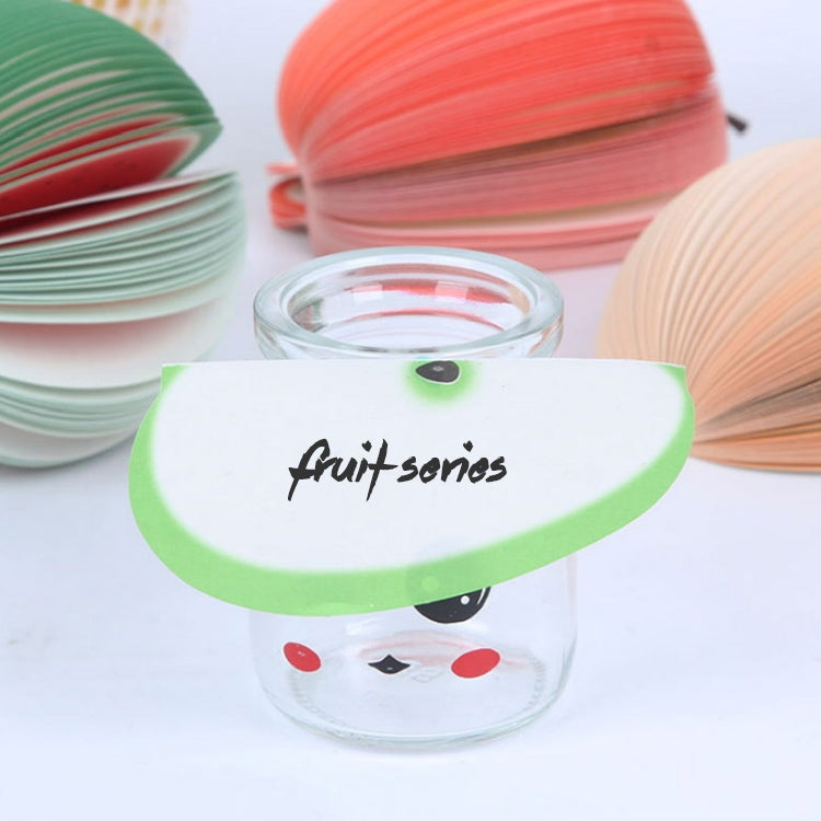 Jar label reading "Fruit notes" with fruit-themed sticky notes around