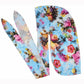 Floral printed headscarf pirate hat with long tie tails, fabric set