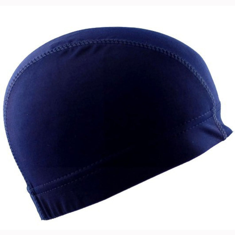 Sapphire blue dome cap wig elastic cap with smooth fabric and diagonal seam