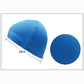 Blue elastic dome wig cap, shown with 24cm length line and round side view
