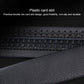 Black leather belt with double-row card slot and textured inner strap