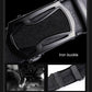 Black leather automatic buckle belt with iron buckle and textured grip leather