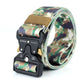 Outdoor tactical nylon belt with CP camouflage strap and black adjustable quick-release buckle