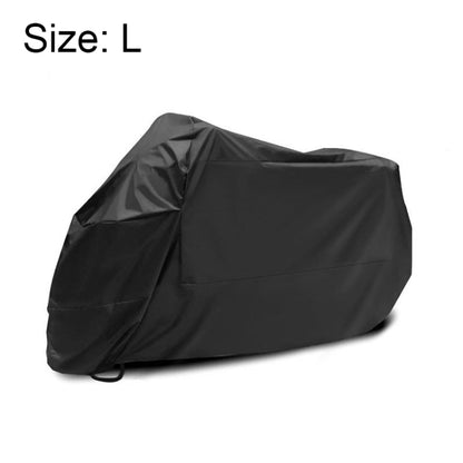Size L motorcycle cover, black 210D Oxford cloth, rainproof and dustproof