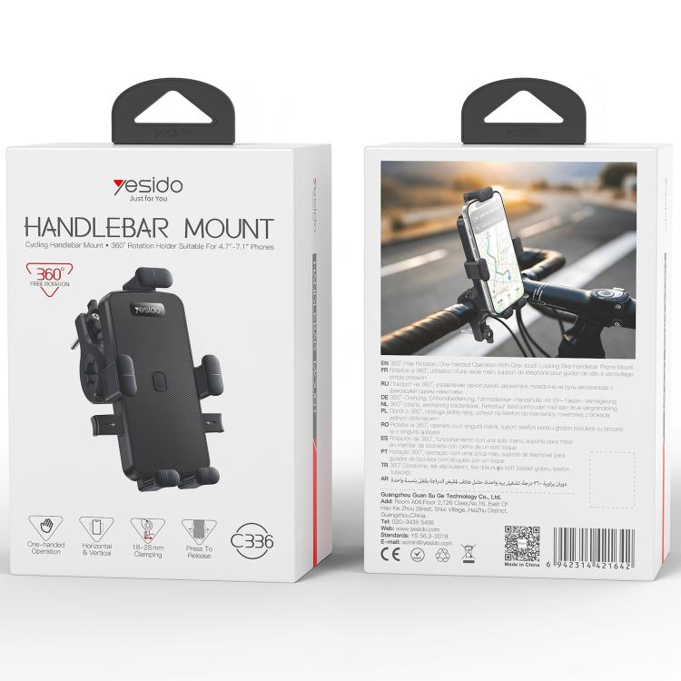 Yesido C336 Bicycle & Motorcycle Rotatable Phone Holder