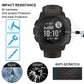 Round smartwatch screen protector with impact and anti-scratch protection, clear tempered glass