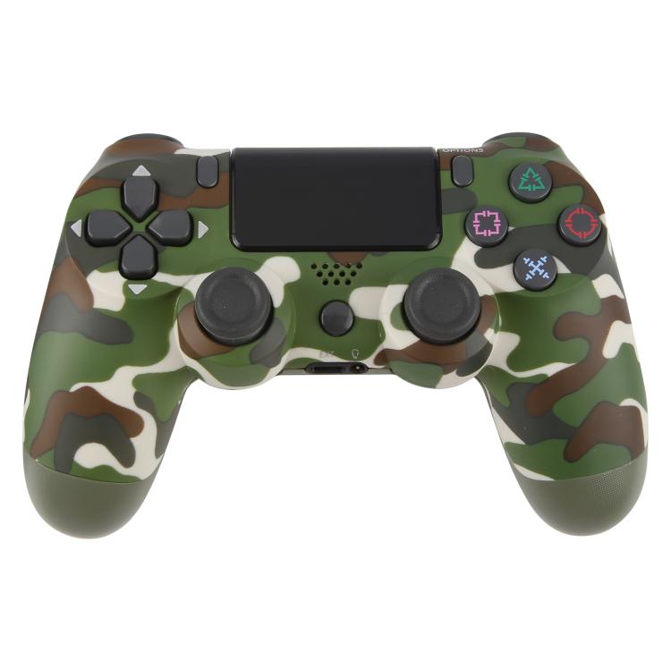 Camouflage game controller with snowflake D-pad and dual thumbsticks