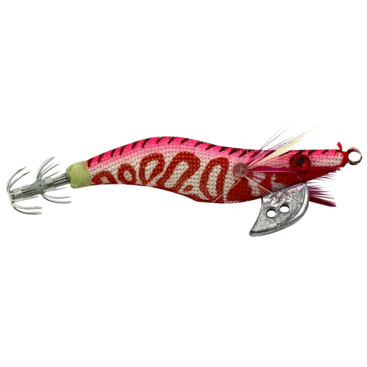 8cm plastic squid/ shrimp hard bait lure in magenta and dark red with spinner