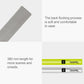 Reflective wristband strip with soft flocked gray backing texture