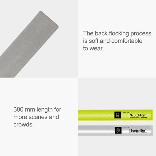 4 PCS Original Xiaomi Youpin Scotchlite Reflective Wristband Safety Reflective Wrist Belt, 4 PCS