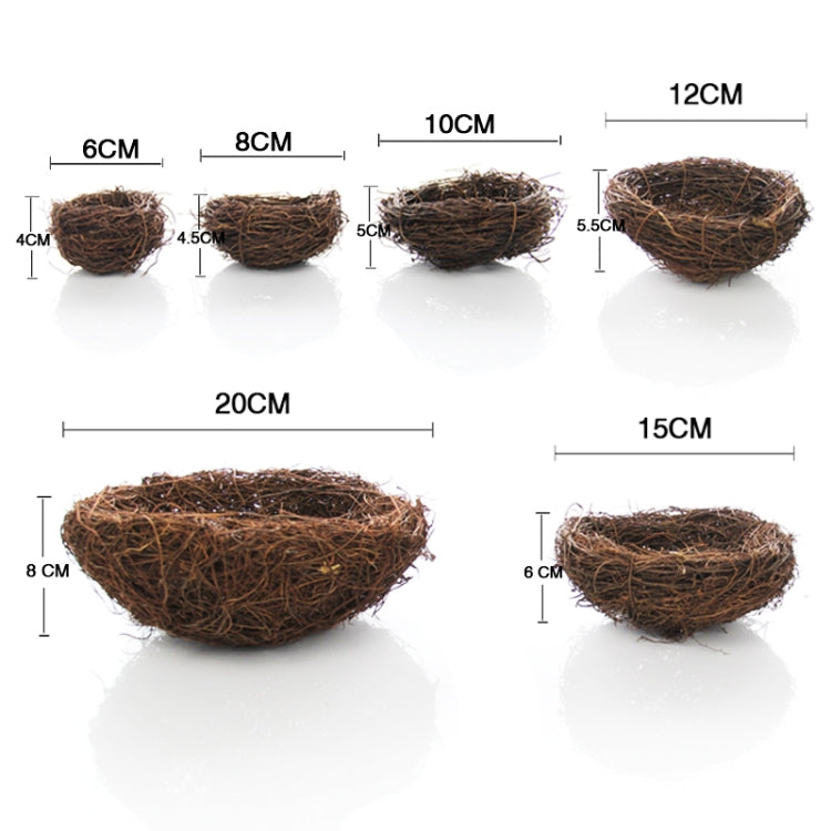 6cm Simulation Bird Nest + 1 PCS Bird Egg Holiday Decoration, 6cm
