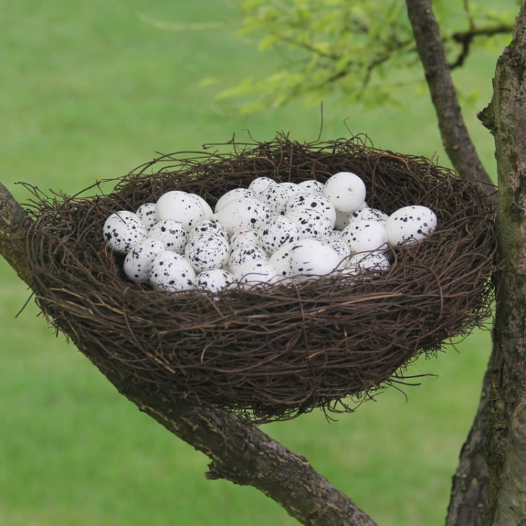 6cm Simulation Bird Nest + 1 PCS Bird Egg Holiday Decoration, 6cm
