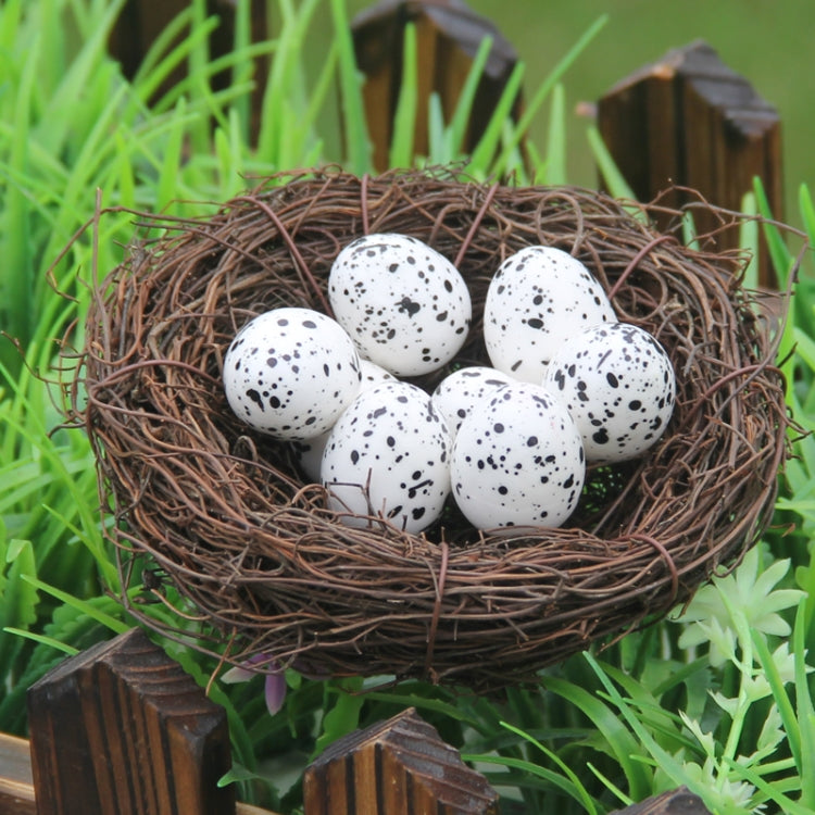 15cm Simulation Bird Nest + 5 PCS Bird Egg Holiday Decoration, 15cm