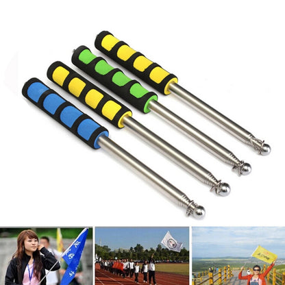 Telescopic stainless steel teaching flag pole set with multi-color rubber grip sections