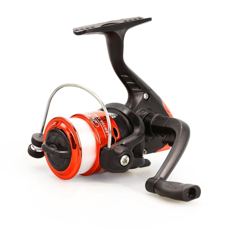 JL200 Plating Plastic 3 Ball Bearings Handle Fishing Spinning Reel  with Transparent Lines, JL200