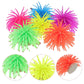 Multi-color TPR sea urchin ball aquarium decoration set with spiky tentacles