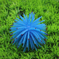 Blue TPR sea urchin ball coral decoration with spiky tentacles, 13cm