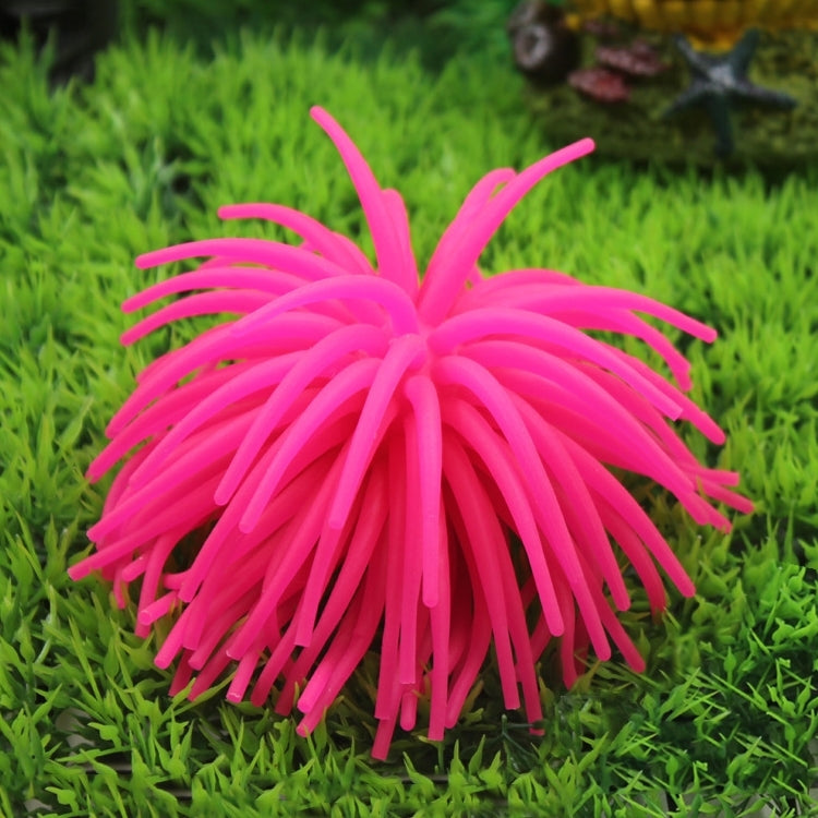 Pink spiky sea urchin ball coral decoration for aquarium tanks, size S.