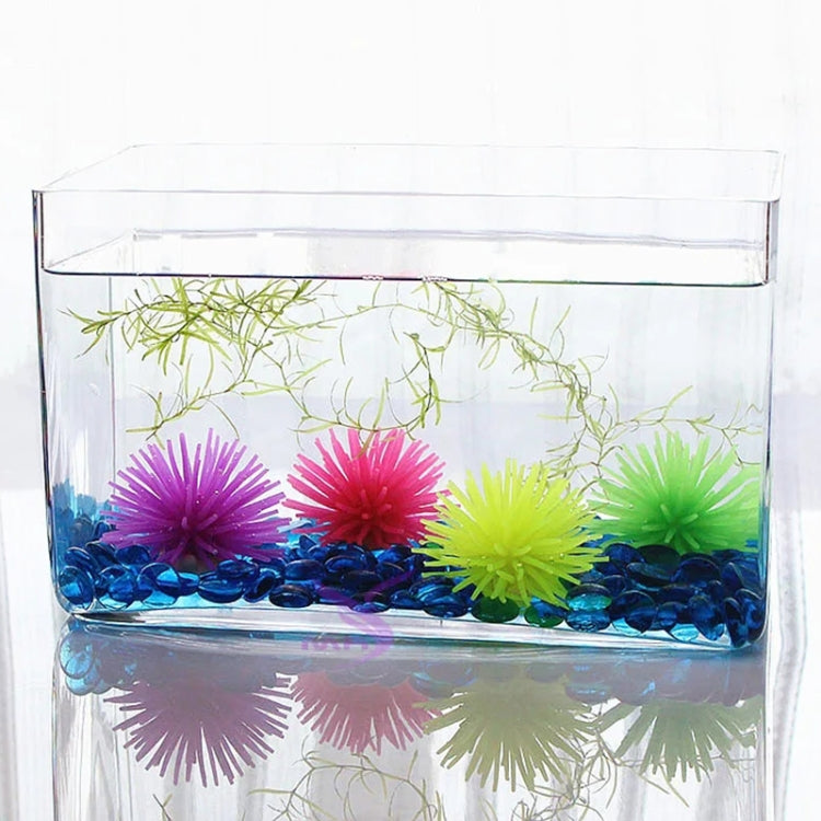 Green spiky sea urchin ball coral decoration for aquarium tanks, size S.