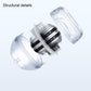 Transparent rotor and metal bands inside a clear YUNMAI gyroball wrist trainer