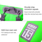 Gray reinforced shoulder-strap connection on a waterproof dry bag with webbing